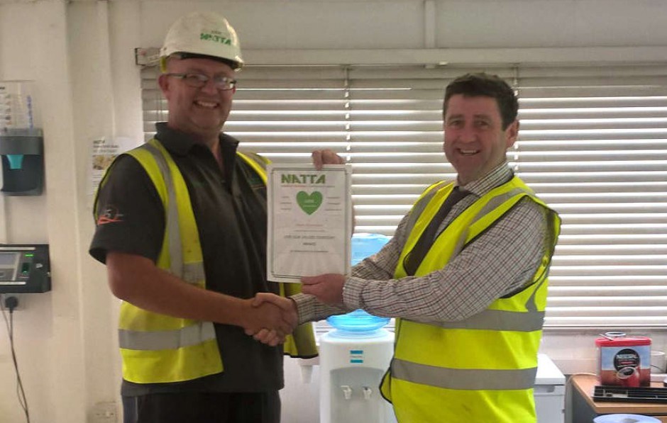 From left to right: Steve Richardson being presented the award for Innovation by Paul Magennis