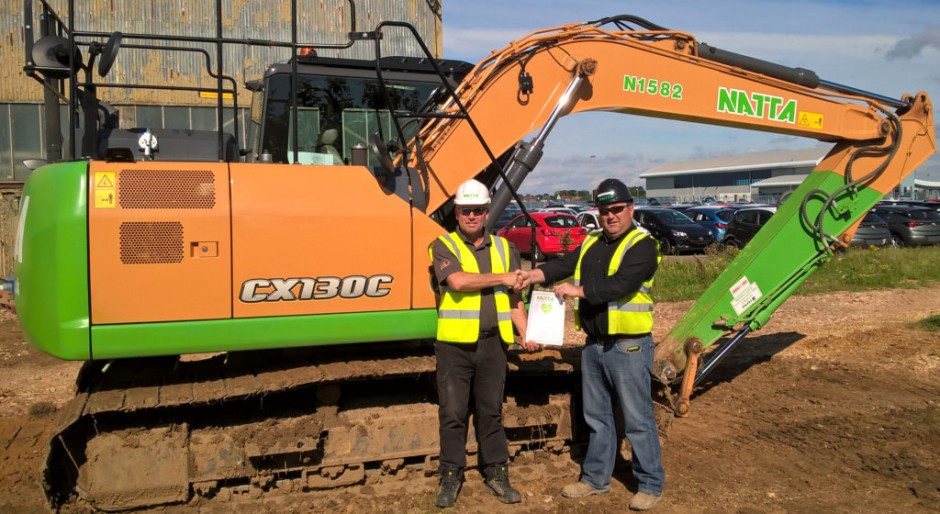 From left to right: Henry Carter receiving his award for Safety from Mike Guiry