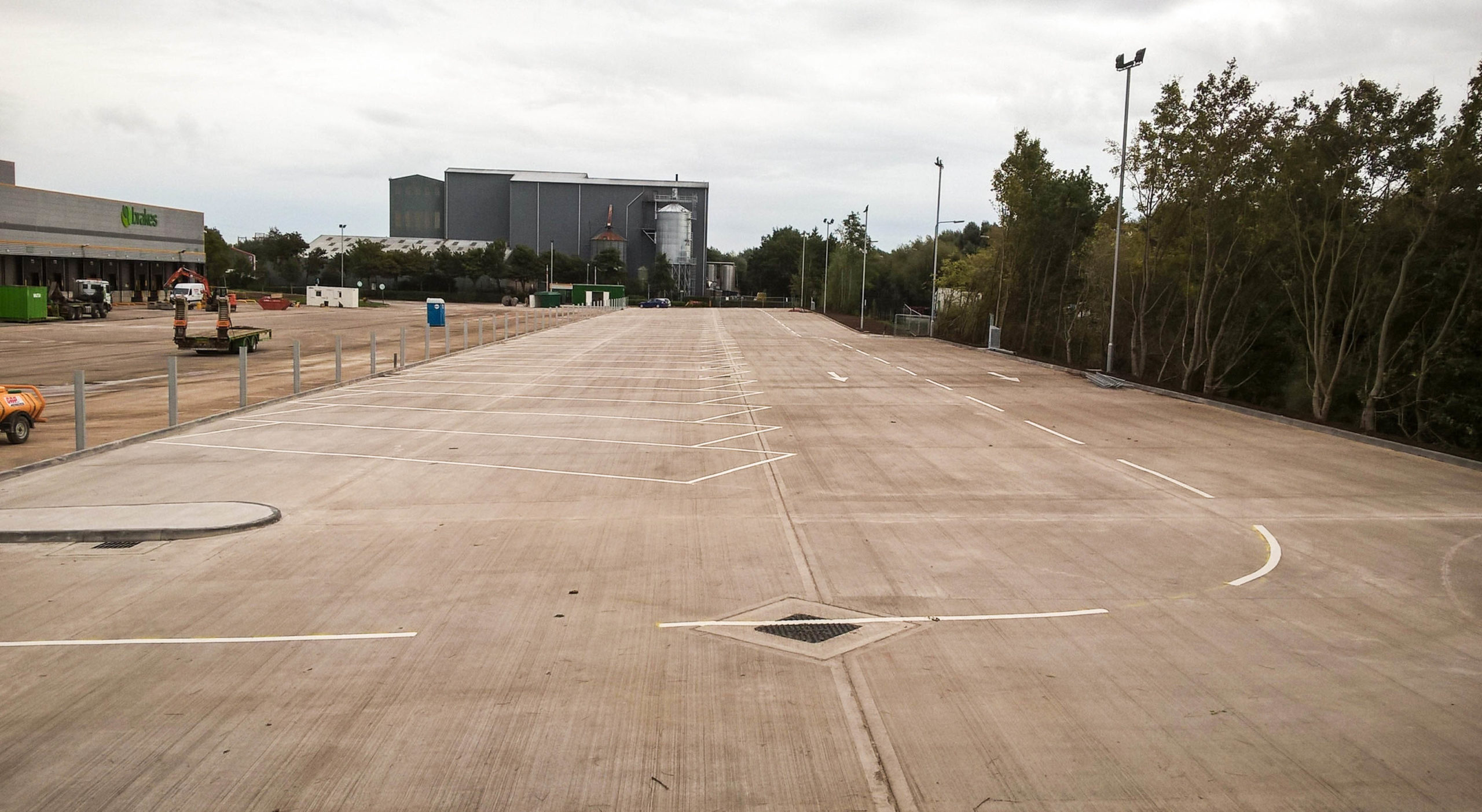 Portbury paved concrete hardstandings