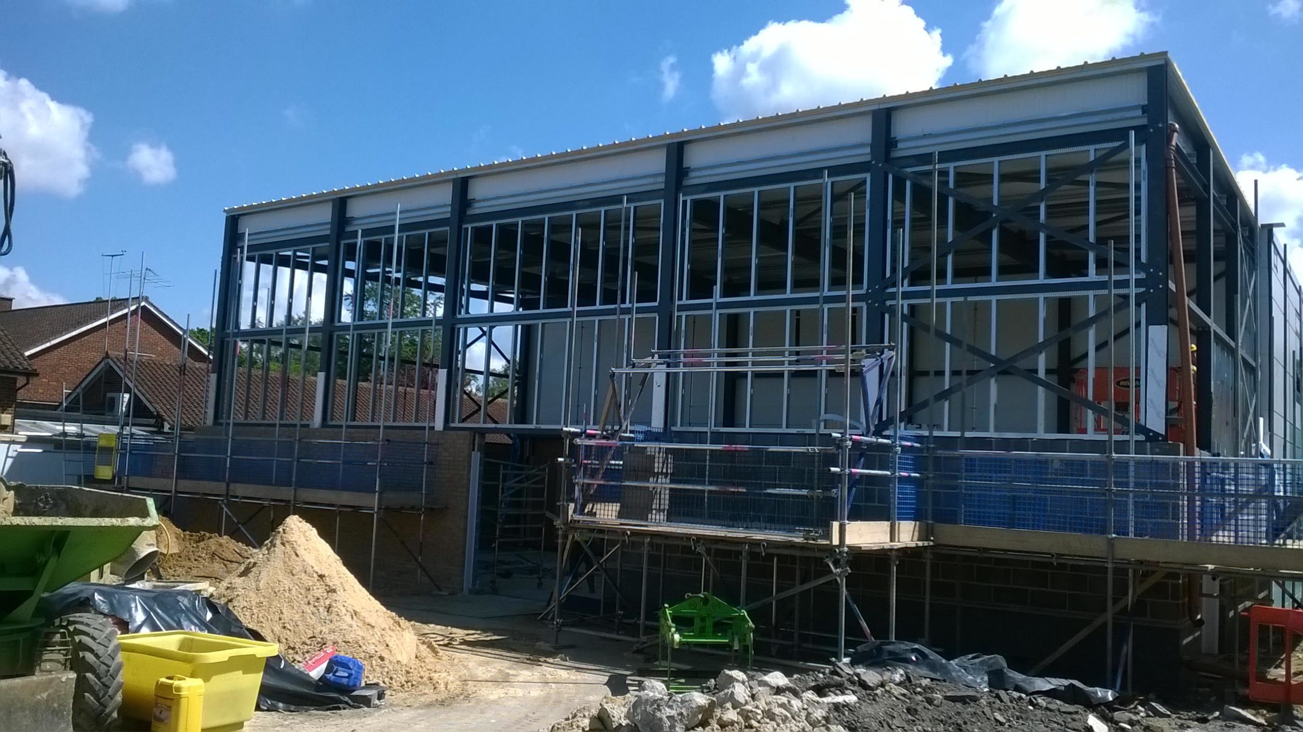 Pyford School Building being constructed