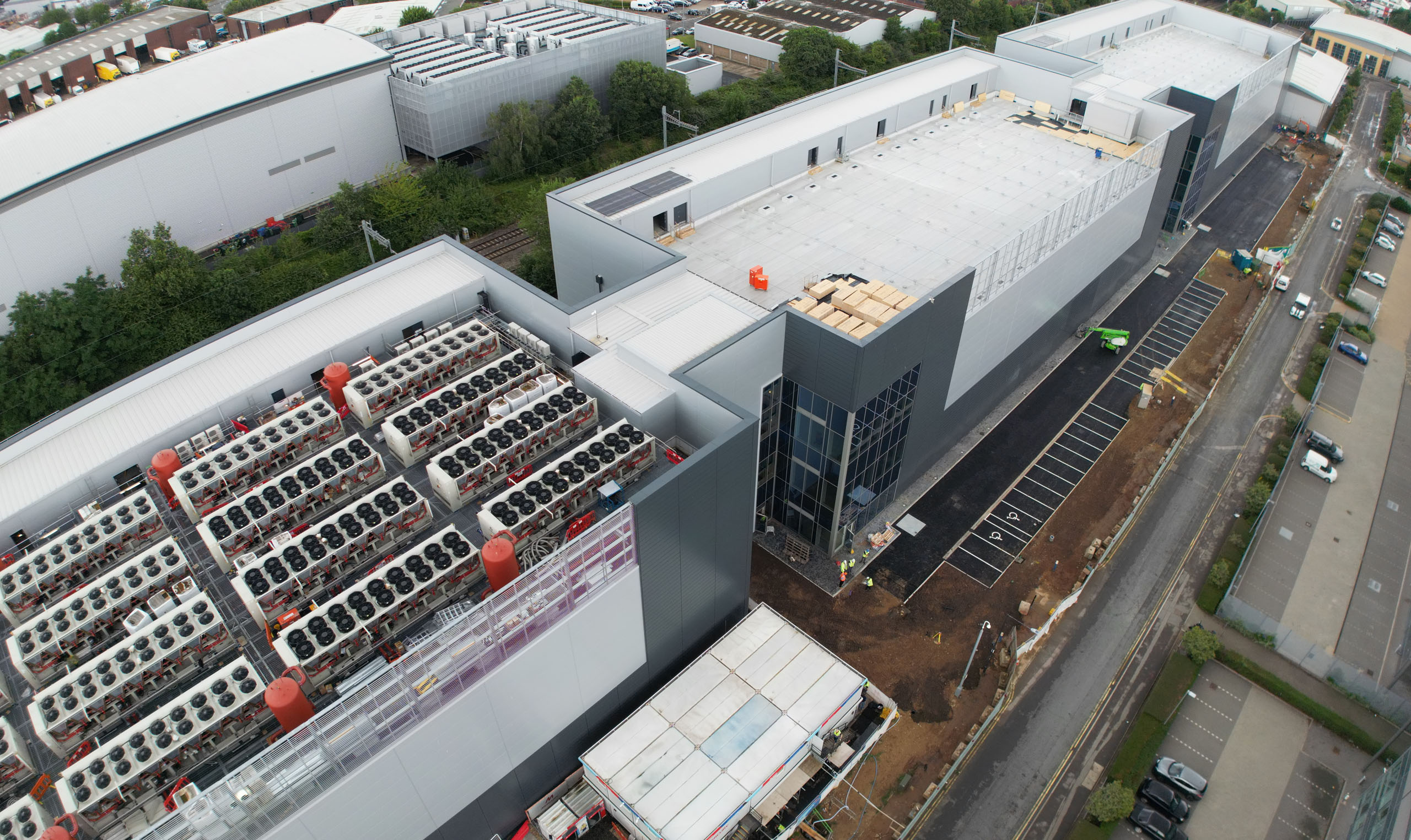 Ajax Avenue Slough drone shot 2 - data centre development