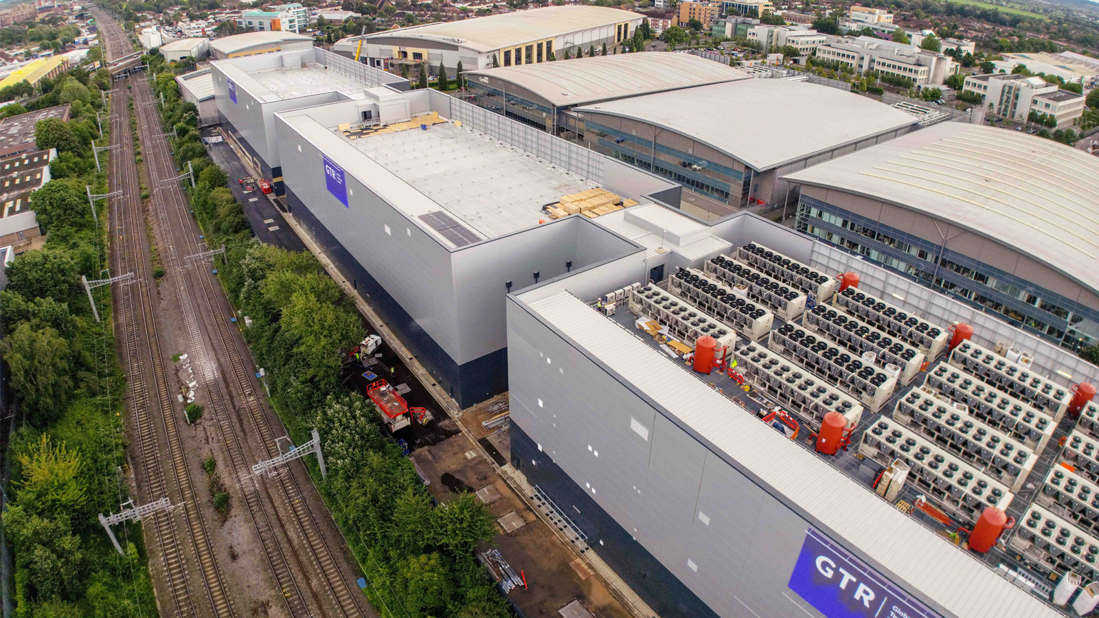 Ajax Avenue Slough drone shot 3 - data centre development