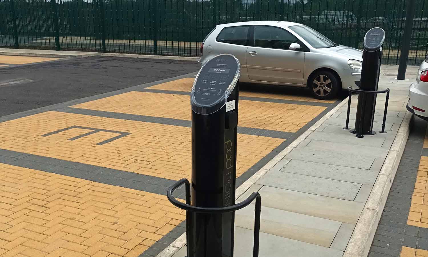 Electric vehicle charging stations Car park at Klon 2, Harlow Data Centre Campus