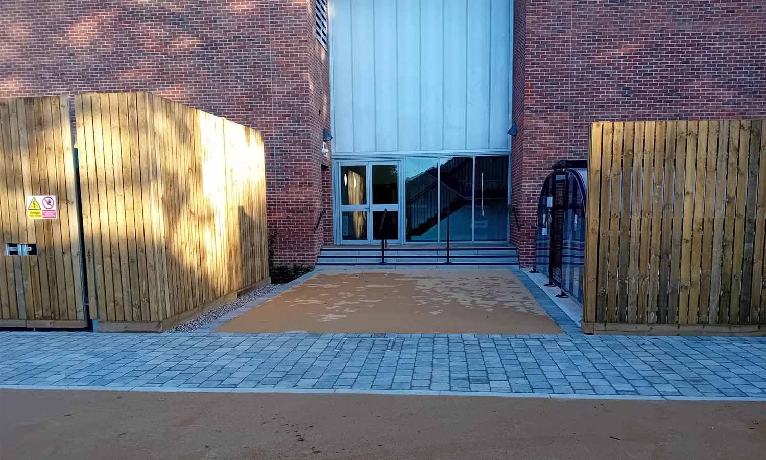 Exterior view of The Jubilee Sport Centre Walkway