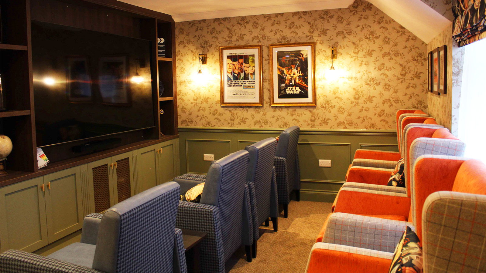 Luxury home cinema room in Angmering Residential Care Home - design and build